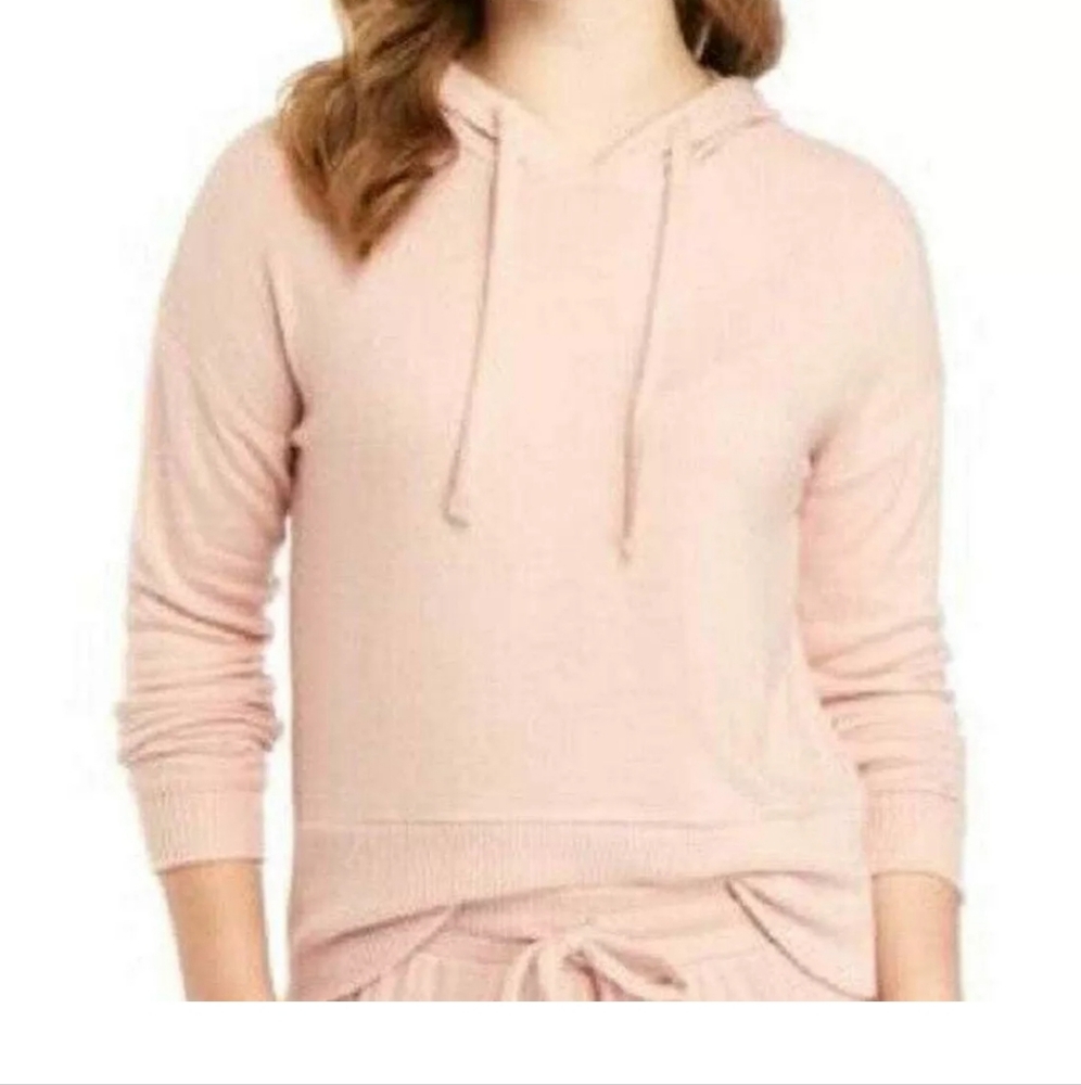 Moondance Women‎ Long Sleeve Hoodie Promo Hacci Pullover Size L Pink NWT